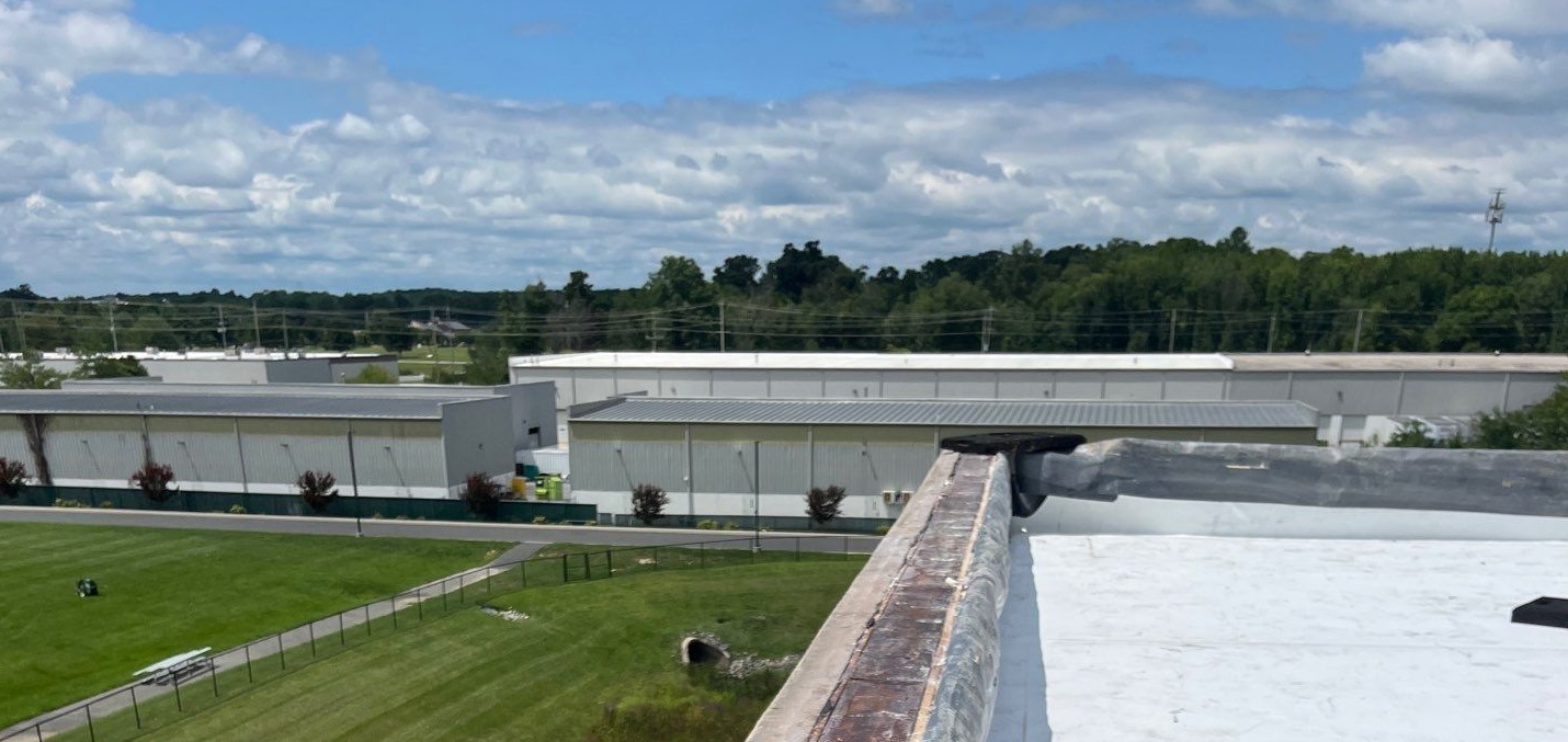 Commercial business park in Newark DE - view from a commercial roof