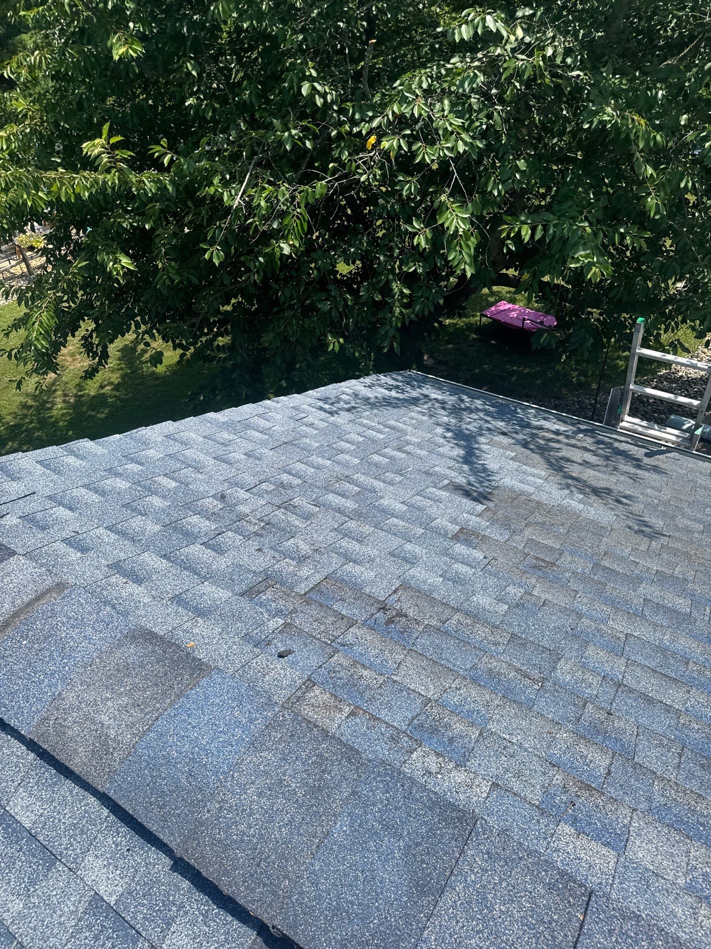 New roof shingles on partial roof replacement in Middletown DE